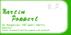 martin popperl business card